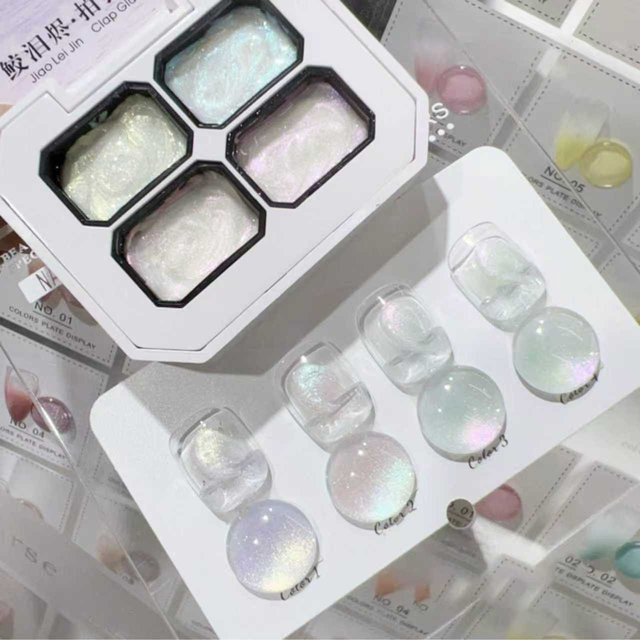 SAUA Nagelgel, 3D Meerjungfrauen-Textur, schimmernd, Unisex - Bild 1