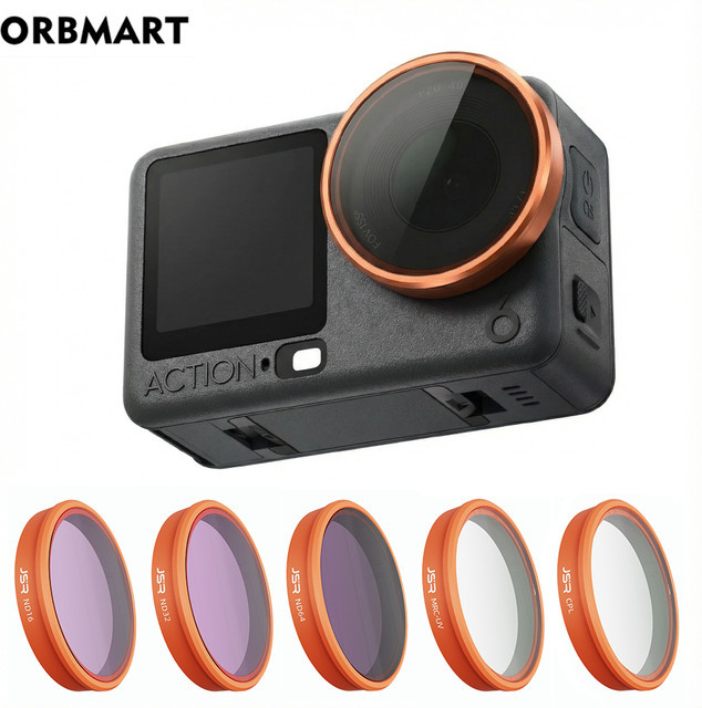 ORBMART ND Filter Set mit Makro Objektiv, CPL und UV Optischem Glas Schutz Kit für DJI Osmo Action 6 - Bild 1