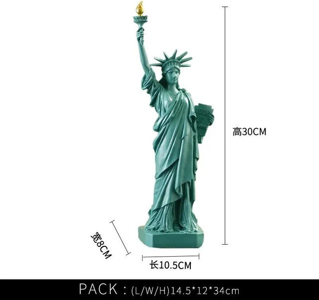 Tinika Chen Statue of Liberty Modellfigur aus Harz für die Tischdekoration und Büro-Deko - Bild 1
