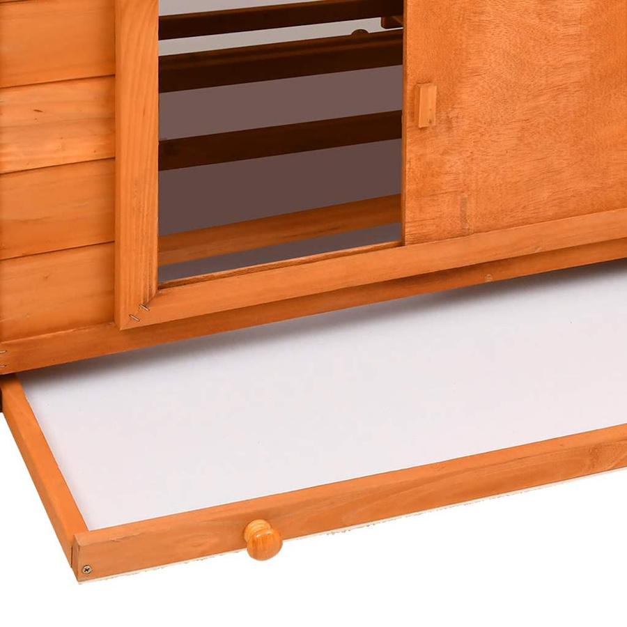 vidaXL Hühnerstall aus Massivtannenholz in Braun, B/T/H: 152 x 96 x 110 cm - Bild 2