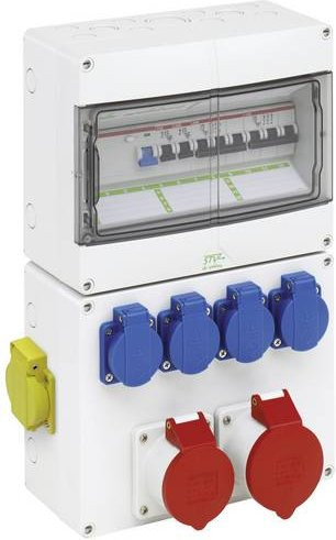Spelsberg CEE Stromverteiler STV 1224-K-LAN in Weiß, 400V, 32A, IP44 - Bild 1