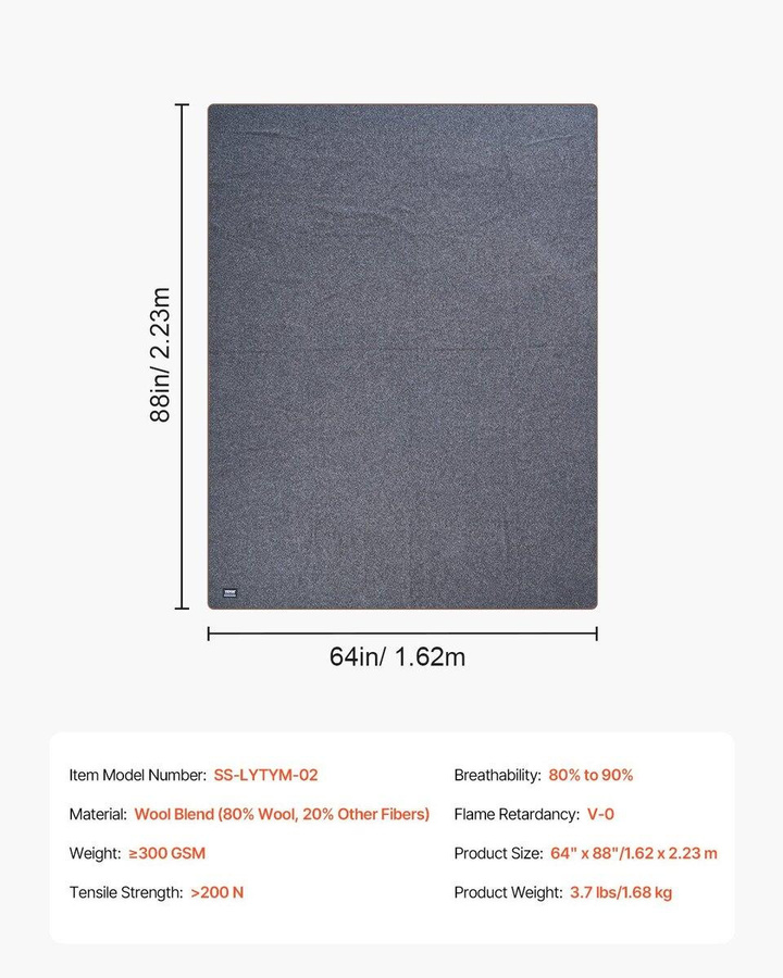 Woll-Campingdecke Buying Solutions MB aus Wollmischung, Dunkelgrau, B/H: 64 x 88 cm - Bild 5