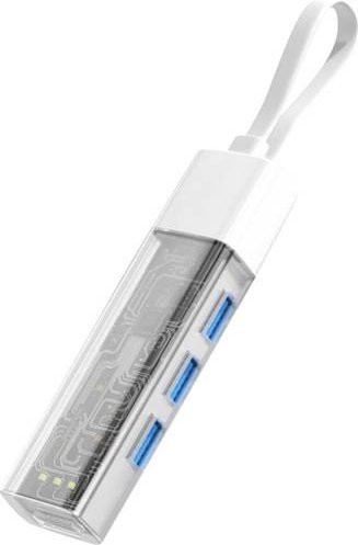 Roline USB-Hub 4 Port USB 3.2 Gen1 5 GBit/s Weiß mit USB-A und USB-C Anschlüssen - Bild 1
