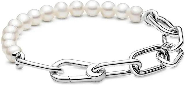 Armband Silber, Zirkonia, Perle, Damen, 16cm - Bild 1