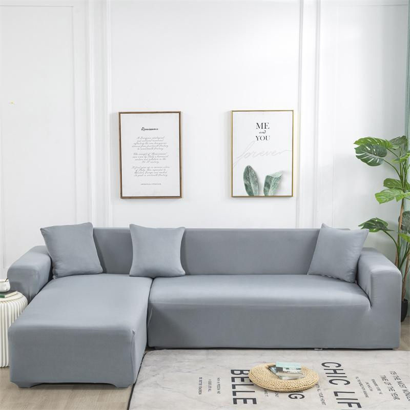 Elastischer Sofabezug von Your Warm Home in Lila für 1-Sitzer, L-förmige Chaiselongue-Schonbezug aus Polyester-Elastan mit rutschfester Oberfläche - Bild 3