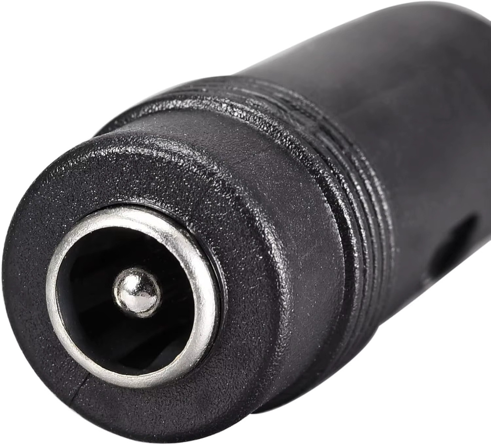 BSN DC-Adapter-Steckverbinder Hohlstecker Netzteiladapter Schwarz, 5,5 x 2,1 mm Buchse auf Stecker für Monitor, Webcam, Router und Laptop - Bild 4