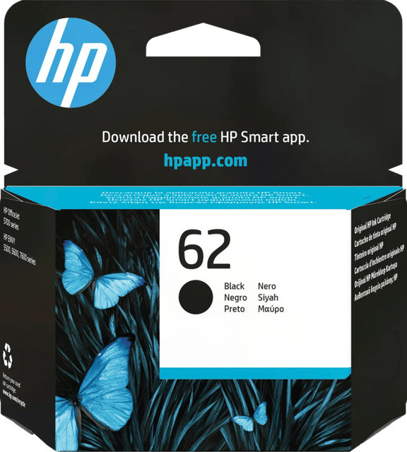 HP 62 Tintenpatrone Schwarz für Inkjet-Drucker - Bild 1
