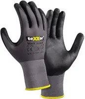 teXXor BLACK TOUCH Arbeitshandschuhe mit Nitrilbeschichtung in Schwarz und Grau nach EN 388 - Bild 1
