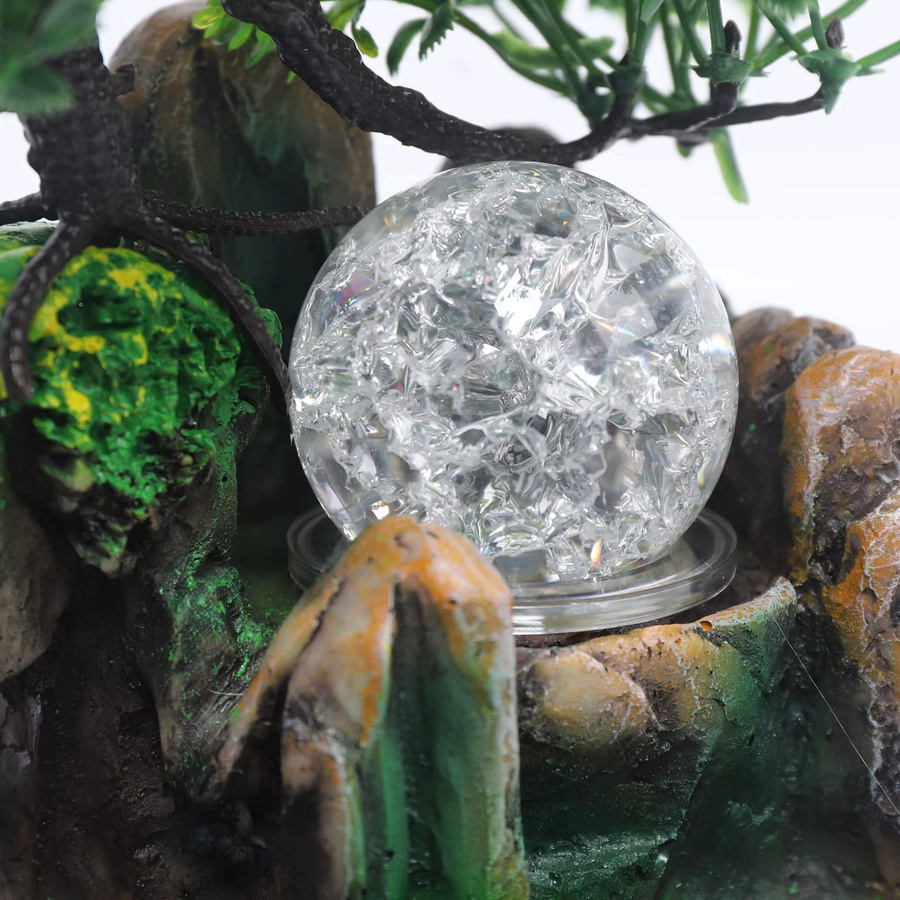 Tisch-Wasserfall mit Zerstäuber und RGB LED-Beleuchtung in Rock-Optik für dein Zimmer oder deinen Garten - Bild 3