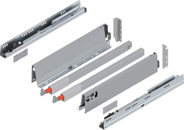 Blum C-Reling Tandembox antaro Vollauszug Blumotion Grau 400 mm 30 kg 1 Paar - Bild 1