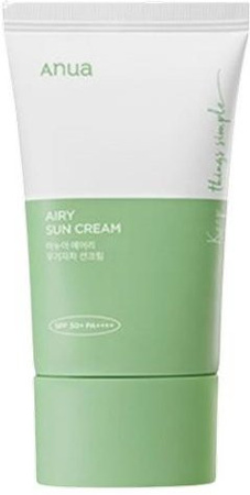 ANUA Airy Sonnencreme SPF50+, 50 ml, Empfindliche Haut