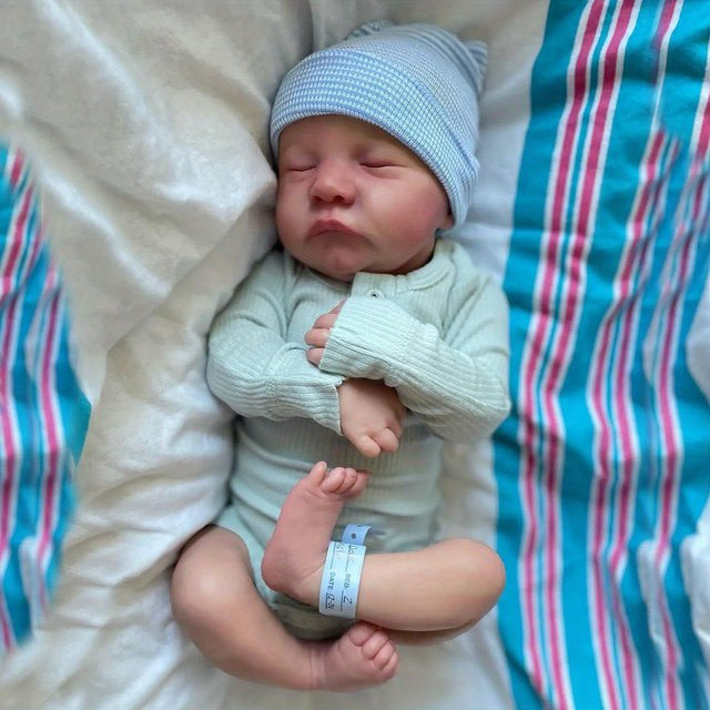 BZDOLL Levi Asleep Reborn-Babypuppe, Weiche Stoffpuppe, 45cm - Bild 1