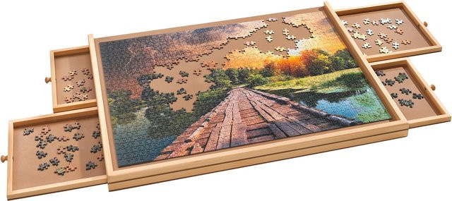 HTI-Living Holzbrett Puzzlebrett mit Auszügen 1000er - Bild 1