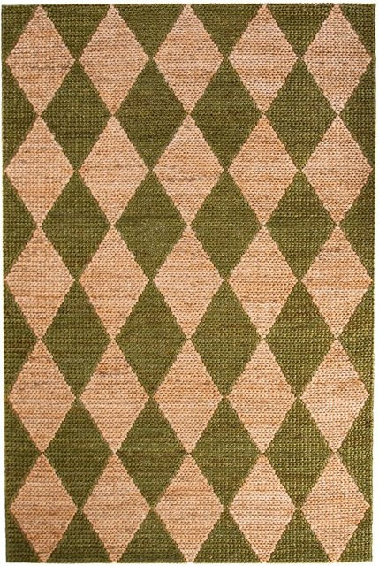 Flair Rugs Kurzflorteppich Effie in Jute-Optik, Farbe: Grün, B/T: 160 x 230 cm - Bild 1