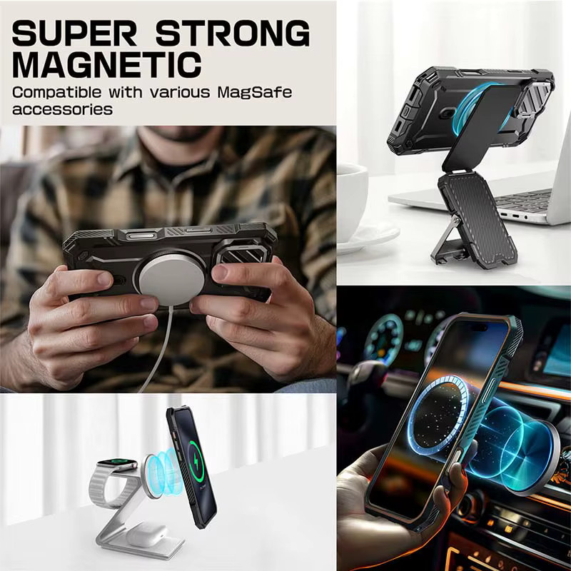 SUPCASE UB Mag XT Robuste Magnetische Schutzhülle mit Kameraabdeckung für iPhone 16 Pro 6,3 Zoll in Multicolour - Bild 6
