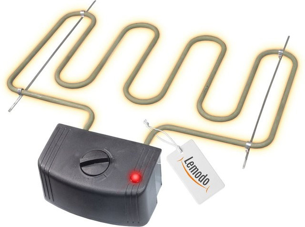 Lemodo Elektrischer Räucherofen aus Edelstahl mit Heizspirale in Silber
