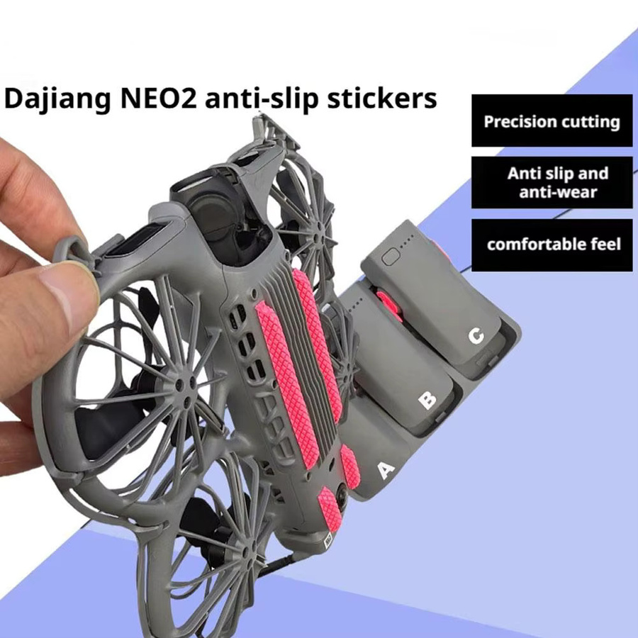 DJI NEO 2 Anti-Rutsch und Anti-Kratz Batterie Marker Aufkleber in Schwarz - Bild 6