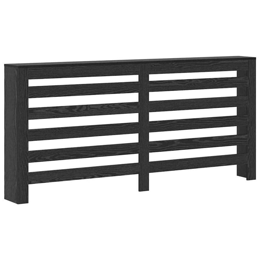 vidaXL Heizkörperabdeckung in Schwarz und Eichen-Optik, B/T/H: 175 x 20 x 82 cm - Bild 2