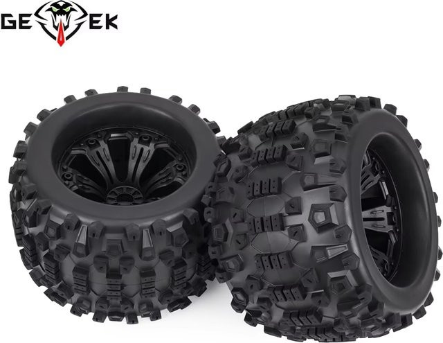 MALOM RC Gummi-Reifen- und Radsatz, 4-teiliges Set, Schwarz - Bild 1