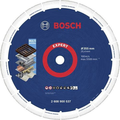 Bosch EXPERT Diamond Metal Wheel Diamanttrennscheibe für Metall, Blau, Durchmesser: 355 mm, Bohrungs-Ø: 25,4 mm - Bild 1