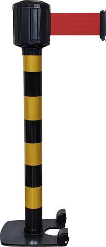 VISO Gurtabsperrpfosten RXLO1100NJRE LO3 in Gelb, selbstständig stehend, Gurtlänge 10m, Durchmesser: 8 cm, Höhe: 111 cm - Bild 1