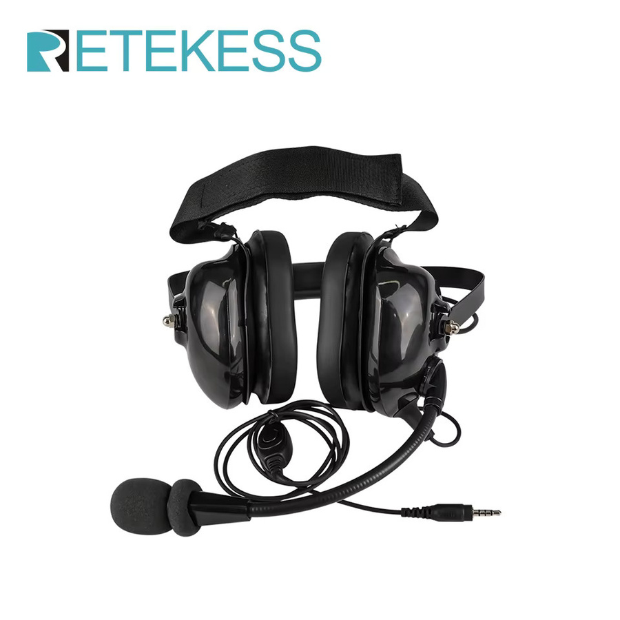 Retekess TT034 Over-Ear-Kopfhörer mit Geräuschunterdrückung und Zwei-Wege-Kommunikation in Schwarz, kompatibel mit TT126 und T130P - Bild 5