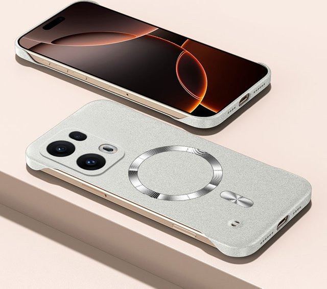 MagSafe Rahmenlose Sandstein Schutzhülle von Fudusaidman für Oppo Find X, Reno und Pro Modelle in Beige, Purple oder Sand - Bild 1