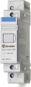 Finder Installationsrelais 1S 20A 24VDC in Weiß 22.21.9.024.4000 - Bild 1