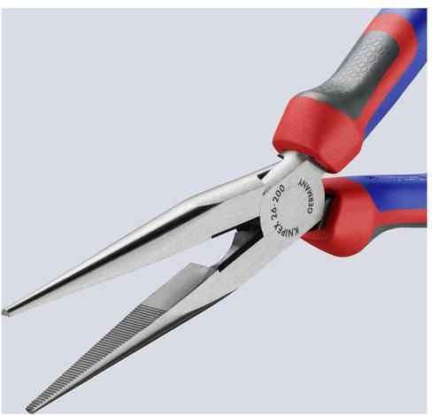 Knipex Flachrundzange 26 12 200 mit Schneide und Comfort-Griffen, schwarz atramentiert - Bild 1
