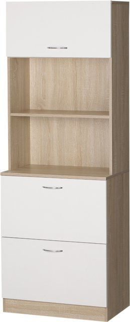 HOMCOM Küchenbuffet Mehrzweckschrank mit 2 Schubladen und Schrank in Weiß, B/T/H: 60 x 38 x 168 cm - Bild 1