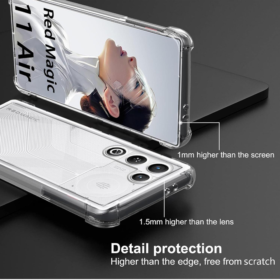 Transparente TPU Handyhülle für ZTE Nubia Red Magic 11 Air stoßfeste Schutzhülle - Bild 2