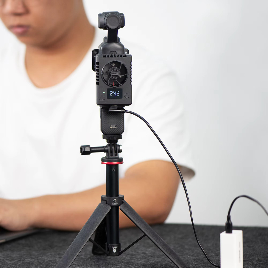 STARTRC Ice Core Kühlradiator für DJI Osmo Pocket 3 Kamera Zubehör in Schwarz mit 3-Gang-Einstellung und Cold Shoe Anschluss - Bild 6