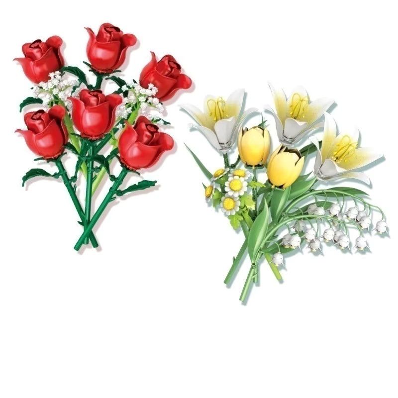 JAKI Blumenstrauß-Bausteine Botanische Sammlung als künstliche Blumen für die Heimdekoration - Bild 2