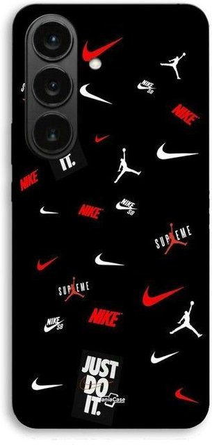 MANIACASE Handyhülle für Samsung Galaxy S26 Plus aus Silikon TPU mit Nike Jordan Motiv in Schwarz Weiß Rot - Bild 1