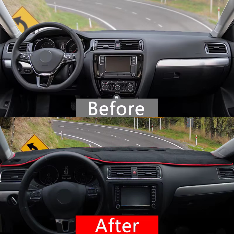 YaLumei Dashboard-Matte für Volkswagen VW Jetta 6 MK6 A6 2011-2018 in Schwarz - Bild 4