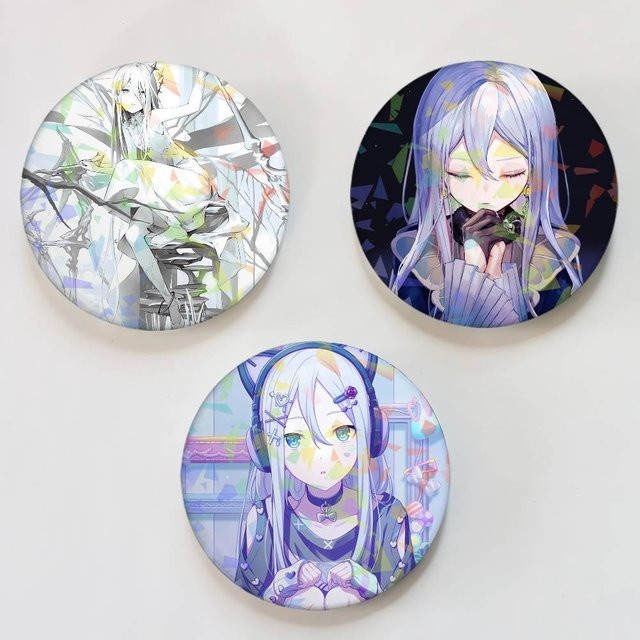 Brosche Y-Yoisaki Kanade Runde Laser Abzeichen - Bild 1