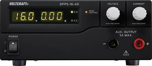 Voltcraft DPPS-16-40 Labornetzgerät in Schwarz, programmierbar via USB, einstellbar 1 - 16 V/DC, 0 - 40 A, 640 W, 1 Ausgang - Bild 1
