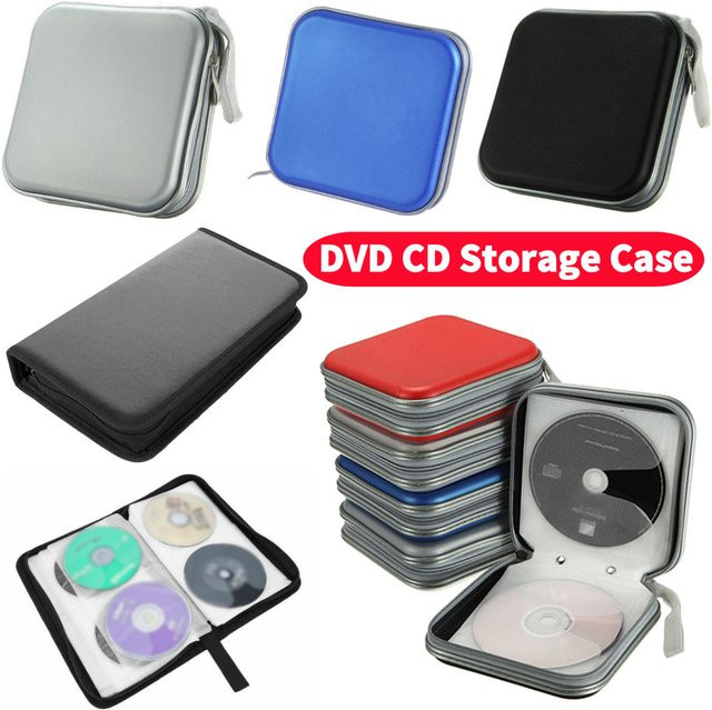 Tragbare CD und DVD Brieftasche in Rot mit 40 Fächern und Reißverschluss als Organizer und Schutzhülle - Bild 1