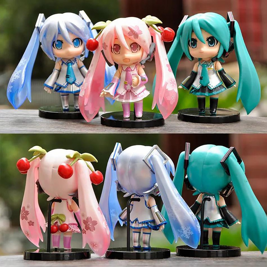 Hatsune Miku Anime Figur von Discover Intime in Rosa und Grün aus PVC als Tischdekoration - Bild 2