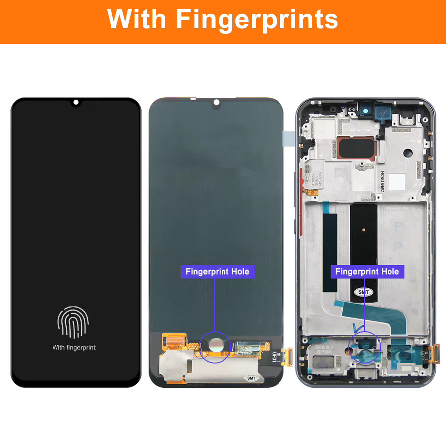 Xiaomi Mi 10 Lite 5G AMOLED LCD-Display Ersatz mit Fingerabdrucksensor in Schwarz für M2002J9G und M2002J9S - Bild 3