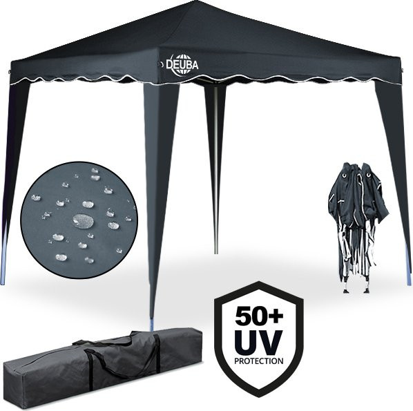 Casaria Deuba Faltpavillon Capri Anthrazit B/T: 300 x 300 cm - Bild 1
