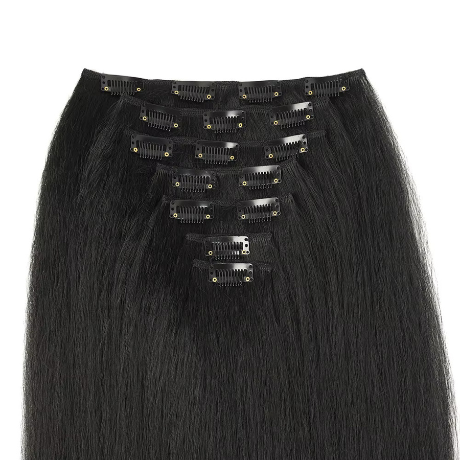 Booming Hair Clip In Haarverlängerungen, Schwarz, 7 Teile, Damen - Bild 3