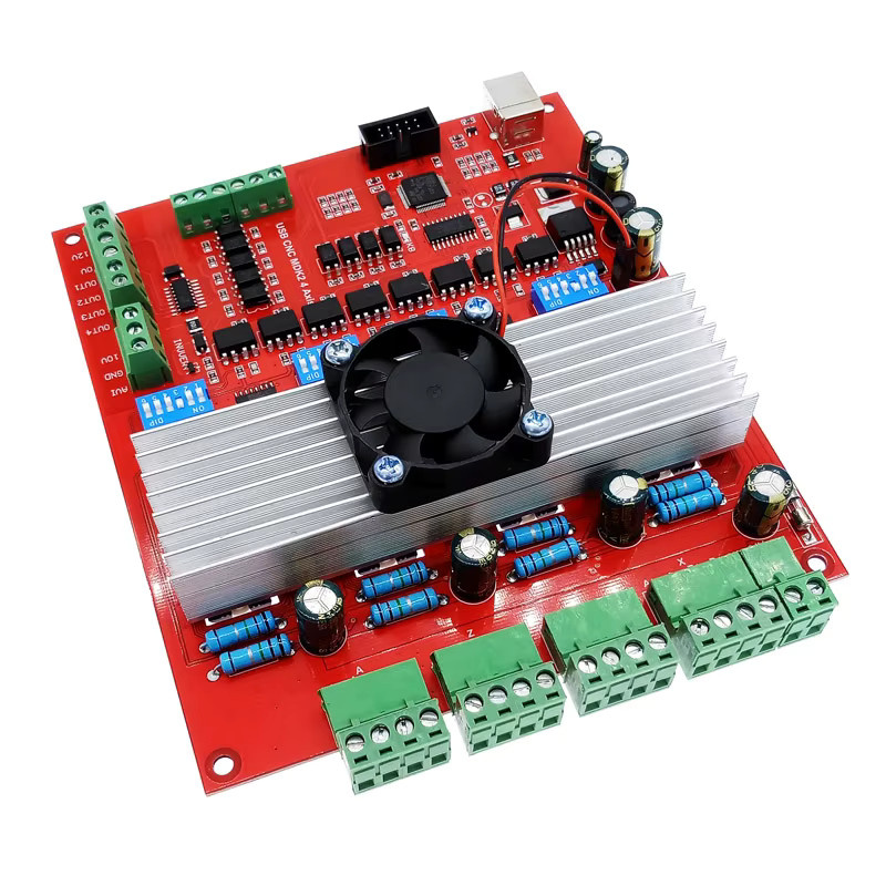 CNMAWAY MACH3 Super USB Motion Control Card für CNC-Fräsmaschinen mit 4 Achsen in Rot - Bild 4