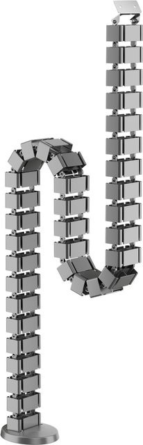 Equip Deluxe-Kabelführungsrücken mit Kabelmuffe für Tisch oder Bank, Grau, B: 67 mm, T: 35 mm, H: 1300 mm - Bild 1