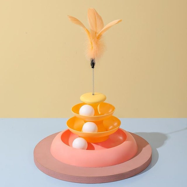 Var Vogue Katzenspielzeug Karussell Ball, orange - Bild 1