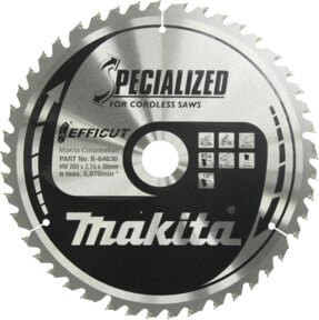 Makita EFFICUT Kreissägeblatt für Holz und Metall, 45 Zähne, Silber, Durchmesser: 260 mm, Bohrung: 30 mm, Dicke: 2,15 mm - Bild 1