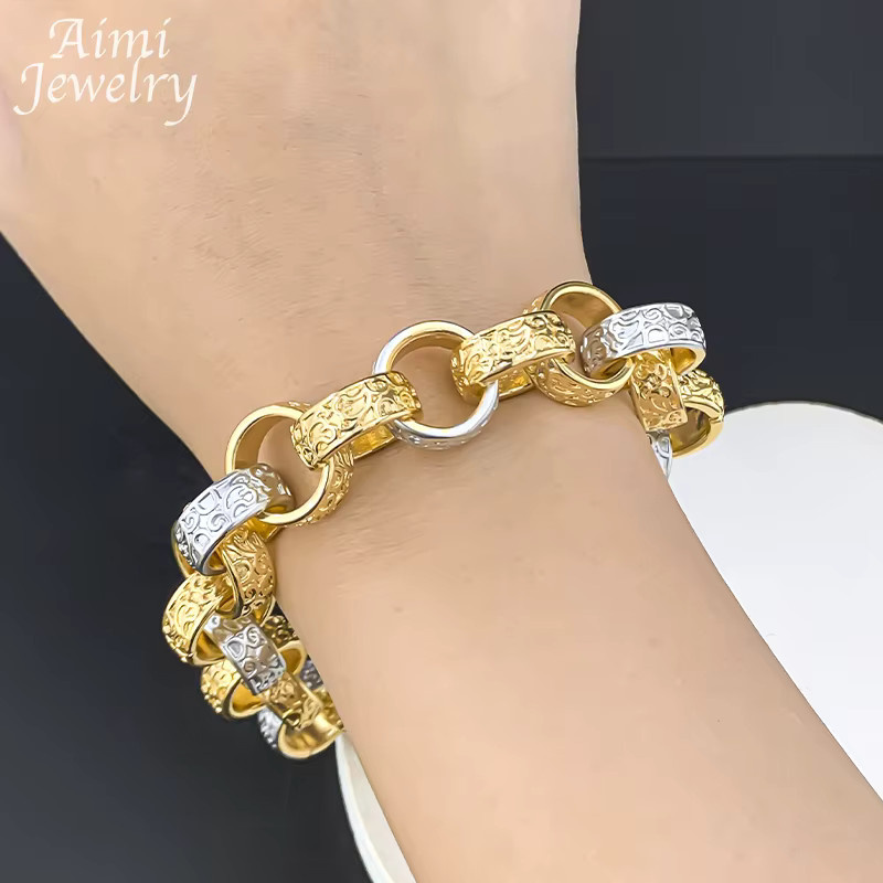 HIPUNK Schmuckset, Halskette, Armband, Gold - Bild 3