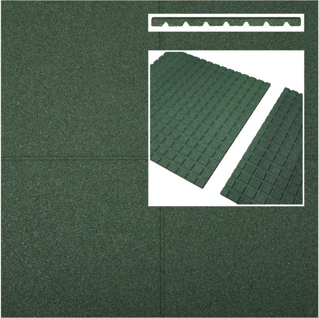 Grüne Fallschutzmatten mit den Maßen B/T/H: 100 x 100 x 4,5 cm - Bild 1