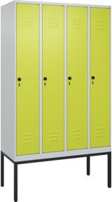 C+P Spind Classic PLUS Garderobenspind mit 4 Abteilen, Gestell aus Stahl, H x B x T: 212 x 120 x 50 cm - Bild 1