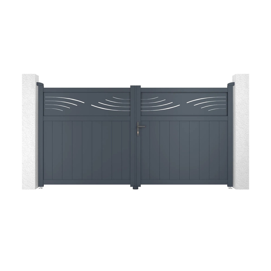 Casanoov Elektrisches Flügeltor Halti aus Aluminium in Grau inklusive Drehtorantrieb Ranger B150, B/H: 305 x 160 cm - Bild 2